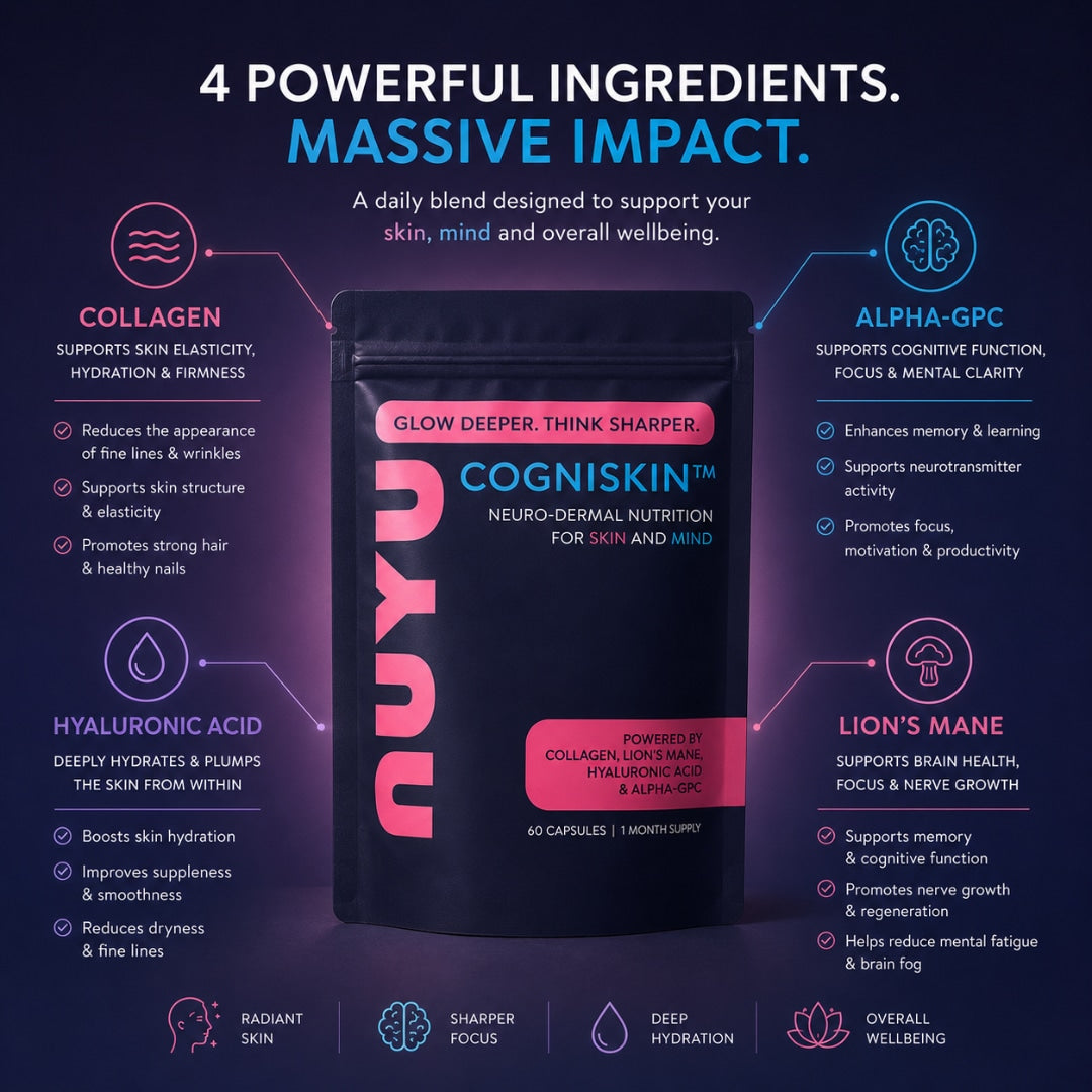 Cogniskin Marine Collagen + Vitamin C Supplement for Skin and Mind