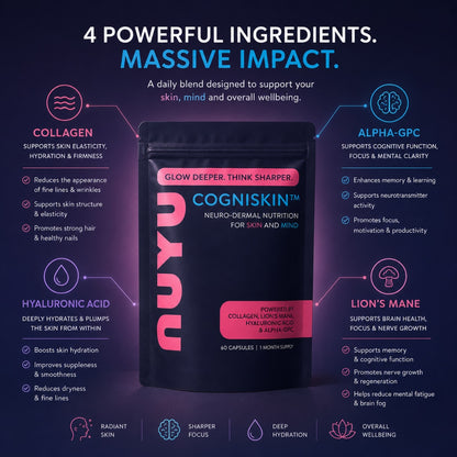 Cogniskin Marine Collagen + Vitamin C Supplement for Skin and Mind