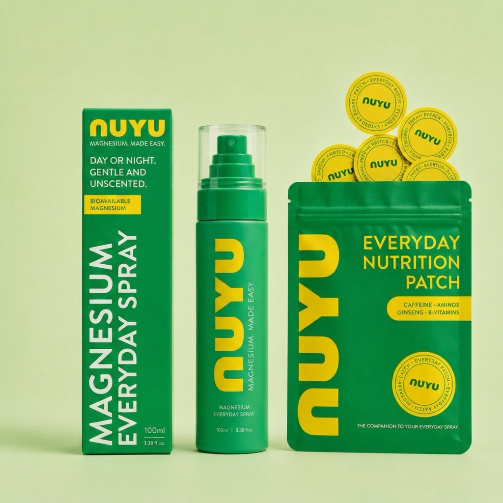 NUYU Magnesium Everyday Spray and Everyday Nutrition Support Patch