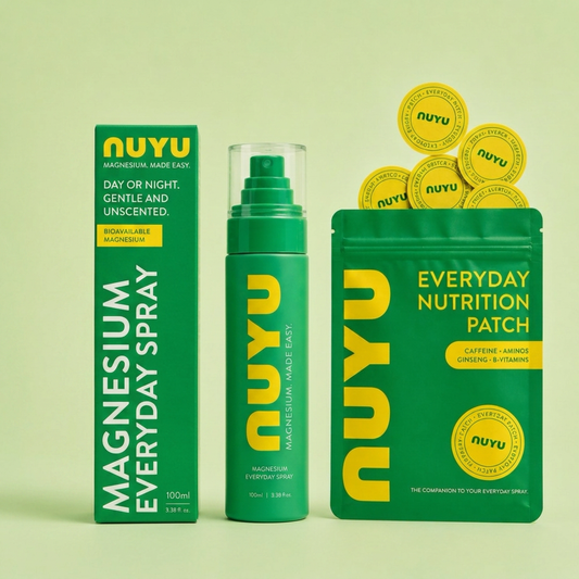 NUYU Magnesium Everyday Spray and Everyday Nutrition Support Patch