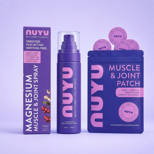 NUYU Magnesium Muscle and Joint Spray & Movement Support Patches