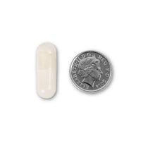 magnesium citrate capsule size next to 5 pence 