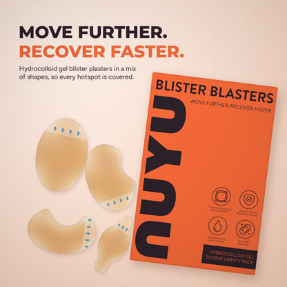 Blister Blasters: move further, recover faster. Hydrocolloid blister plasters in a mix of shapes