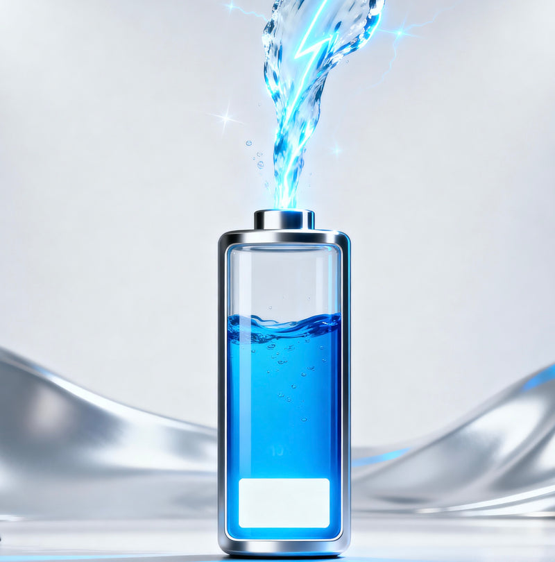 battery being refilled with water energy