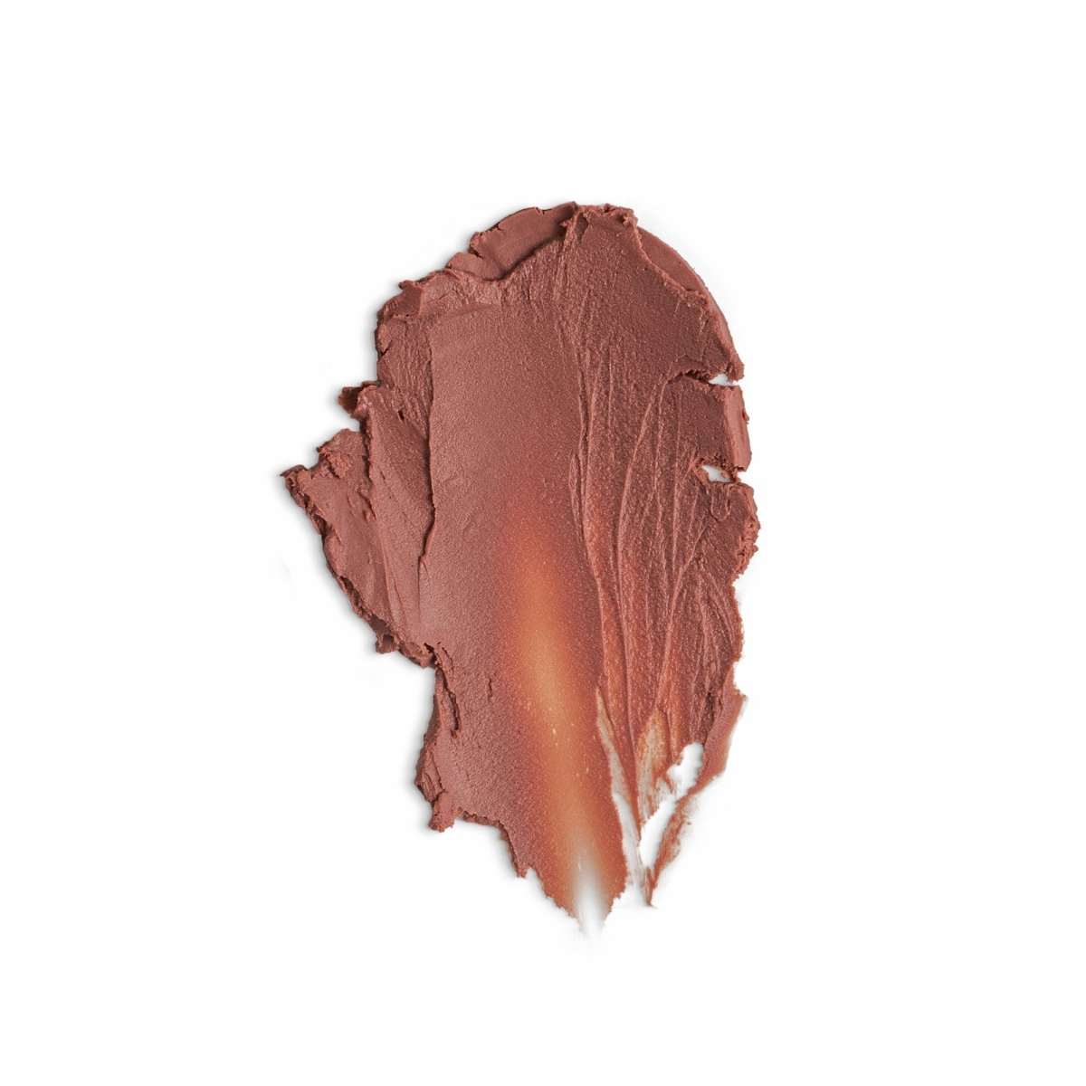 NUYU terracotta lip balm swatch showing creamy texture, wellness supplement UK brand