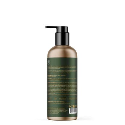 NUYU wellness supplement UK: ATTITUDE volumising shampoo bottle back view showing green label ingredients