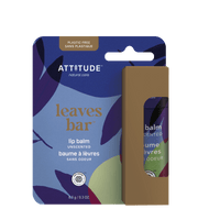 ATTITUDE super leaves unscented fragrance free lip balm with shea butter for natural lip hydration
