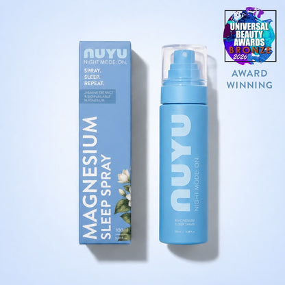 NUYU Night Mode On magnesium sleep spray, award winning