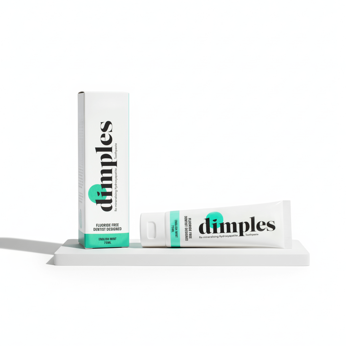 Dimples remineralising toothpaste with hydroxyapatite for enamel repair and sensitivity relief