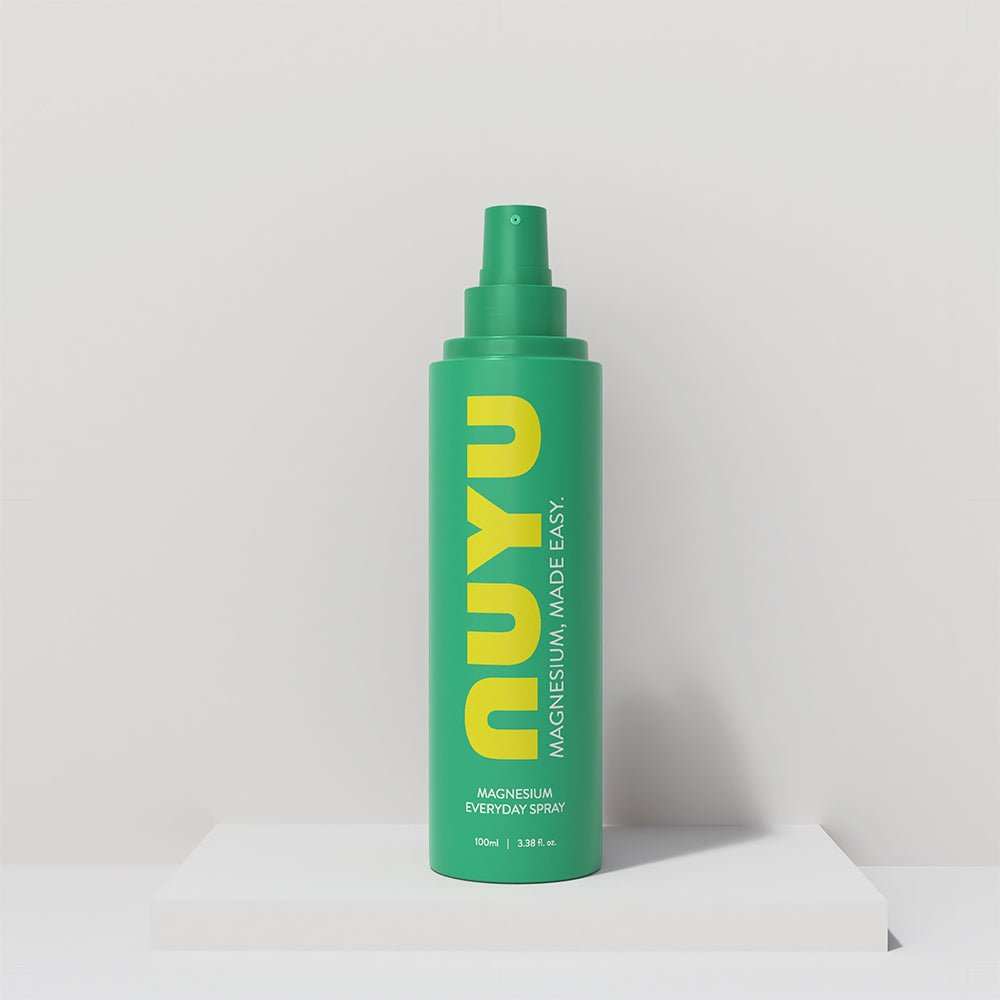 NUYU Everyday Magnesium Spray bottle for fast-absorbing magnesium boost and muscle support