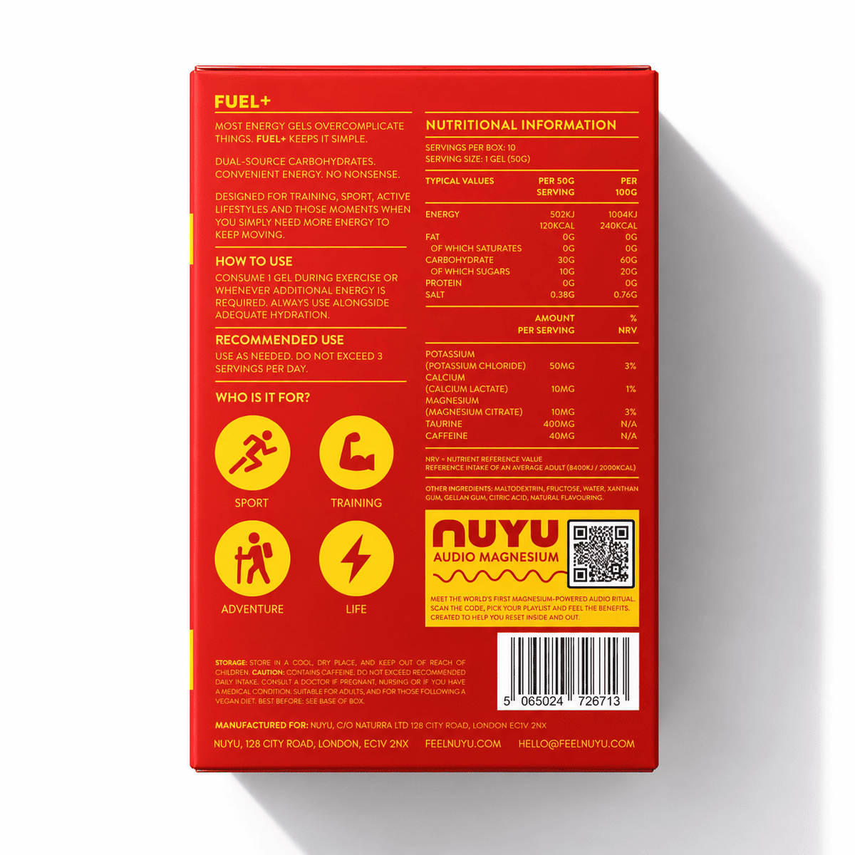 FUEL+™ Dual-Source Carbohydrate Energy Gels – Mixed Berry | 10 Pack