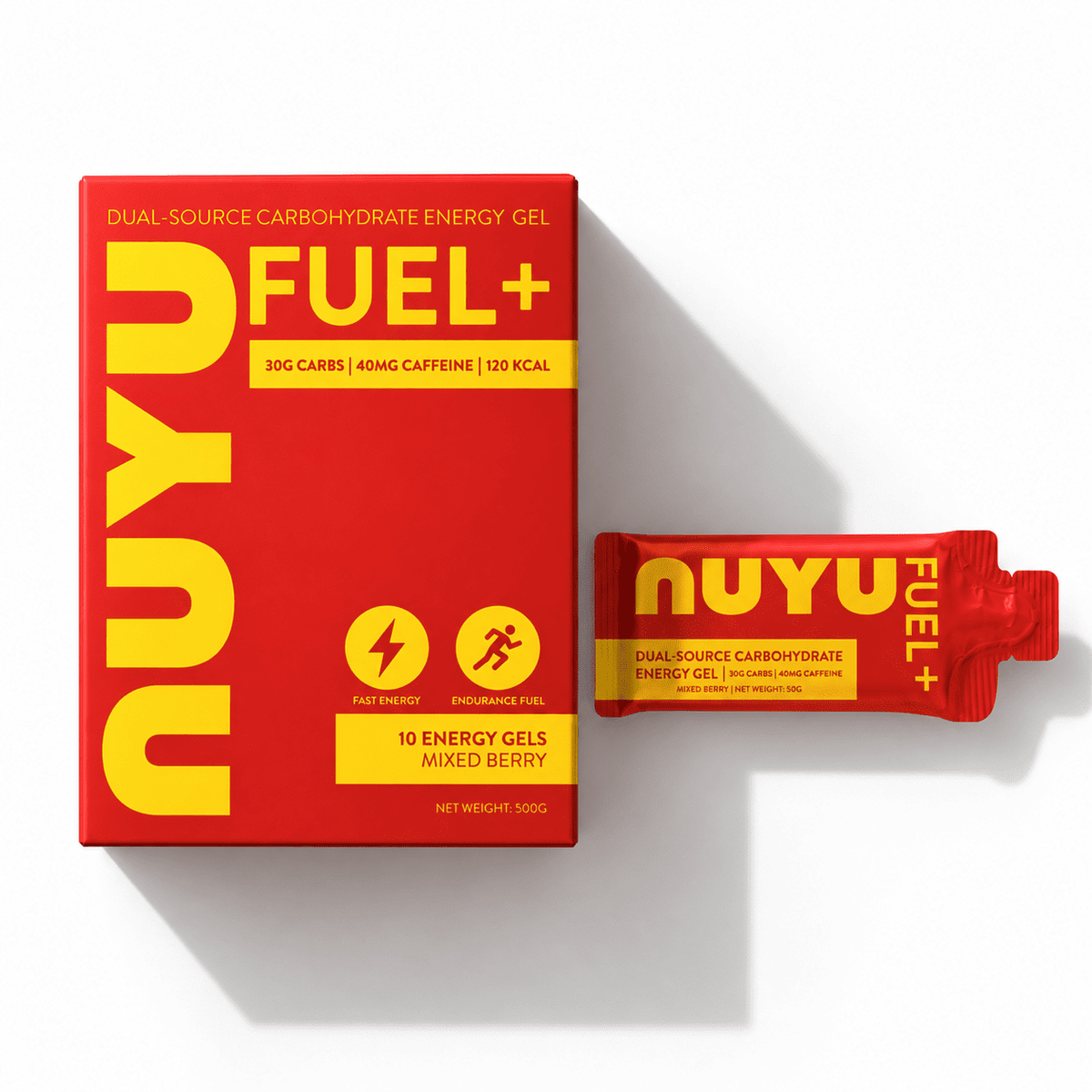 FUEL+™ Dual-Source Carbohydrate Energy Gels – Mixed Berry | 10 Pack