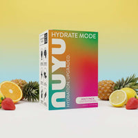 Hydrate Mode Mixed Multi-Pack sachets with five fruit flavors and vitamins for zero sugar hydration