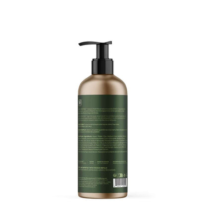 NUYU wellness supplement UK: ATTITUDE hand soap back label showing ingredients in bronze bottle with green band