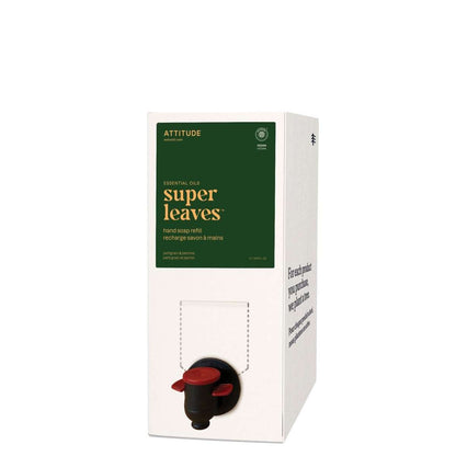NUYU wellness supplement UK featuring Attitude Super Leaves hand soap eco-refill in green packaging