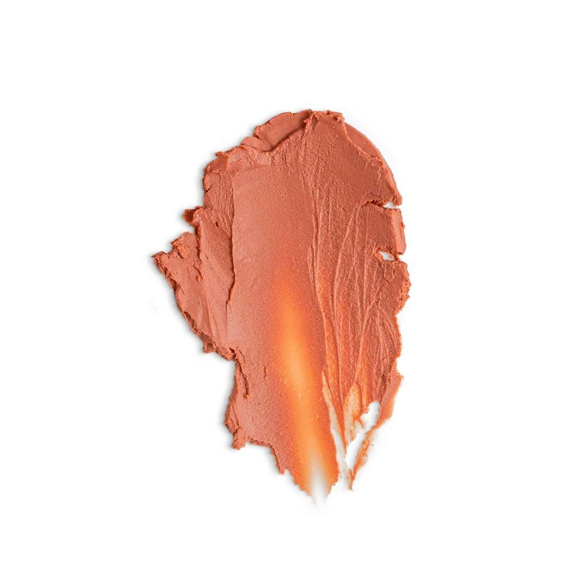 NUYU peachy coral lip balm texture swatch showing creamy formula, wellness supplement UK brand