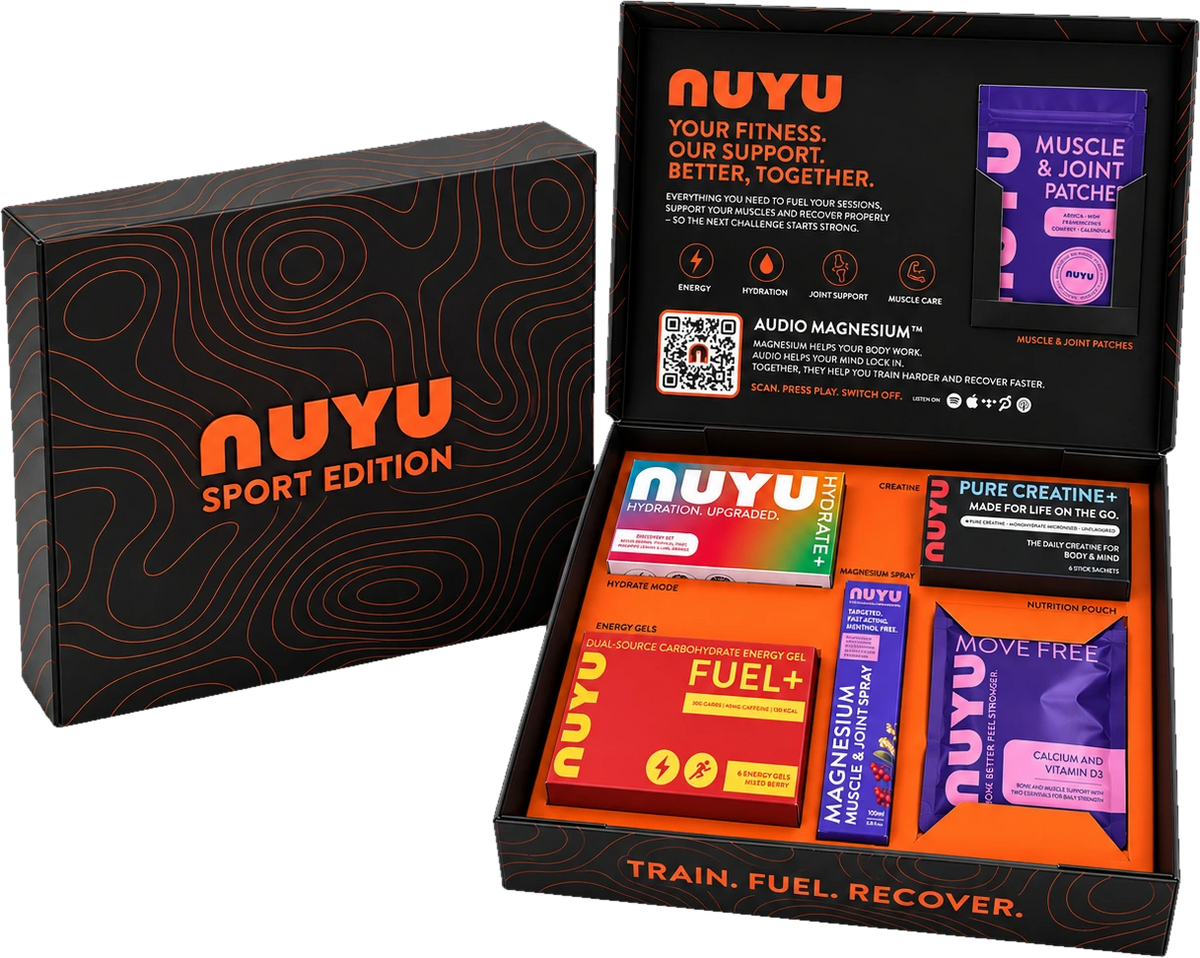 NUYU Sport Edition box, closed and open