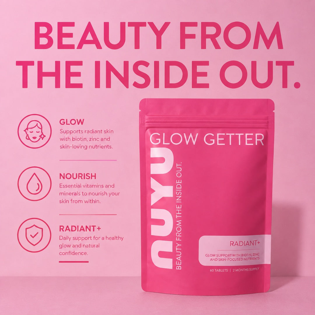 NUYU Radiant+ Skin, Hair and Nail Support: Grape Seed, Biotin, Selenium