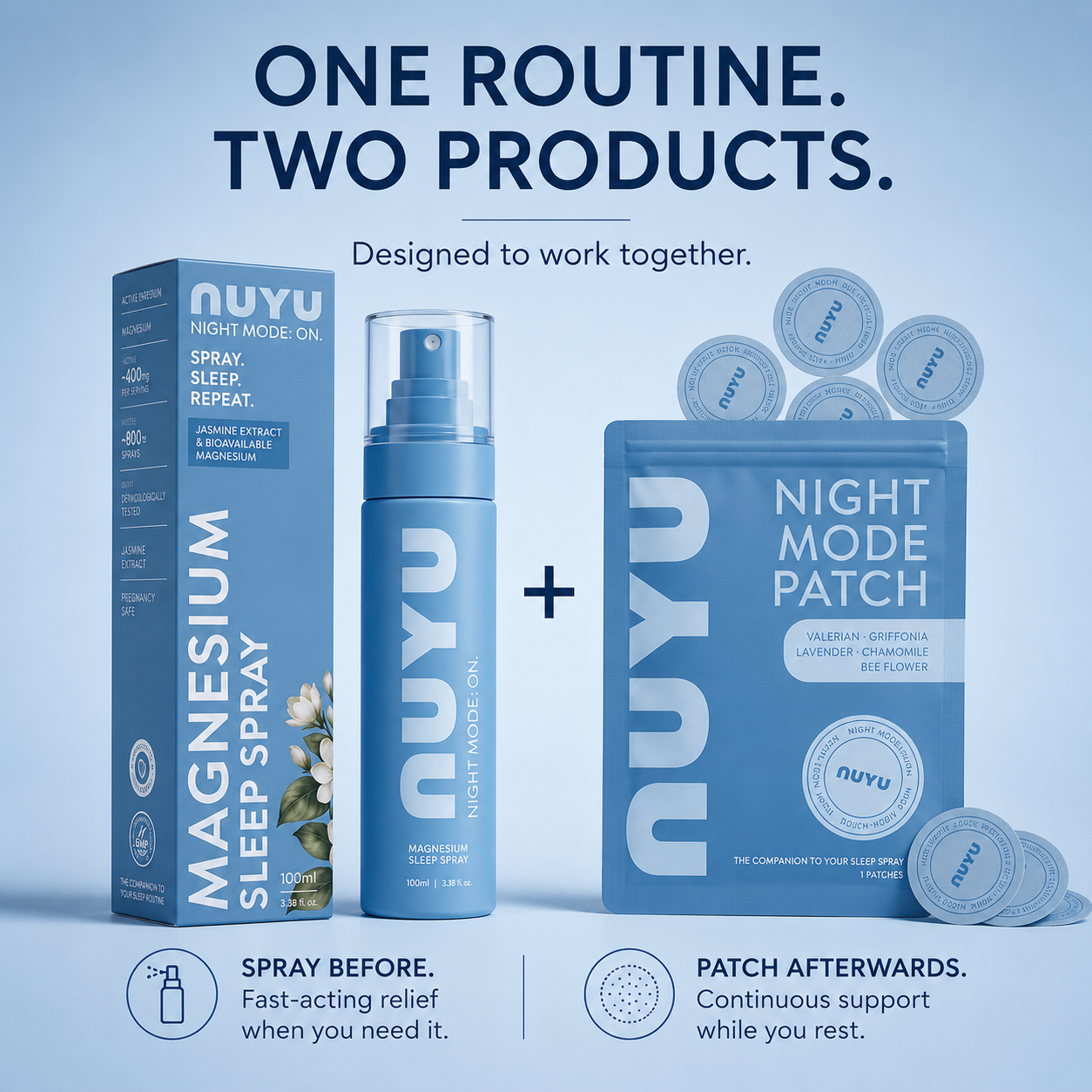 NUYU Magnesium Sleep Spray & Sleep Patches