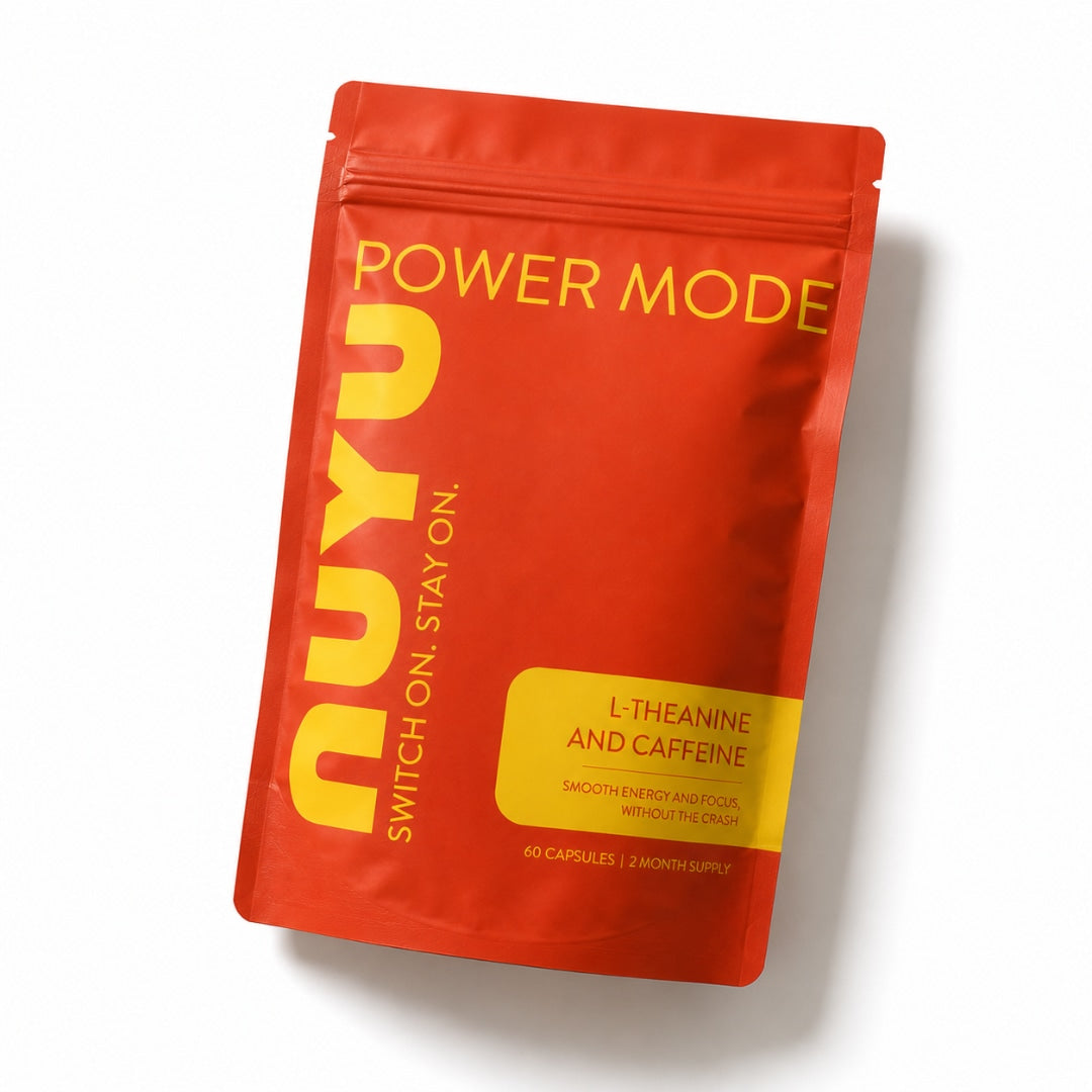 NUYU L-Theanine & Caffeine Capsules for Focus and Energy Support