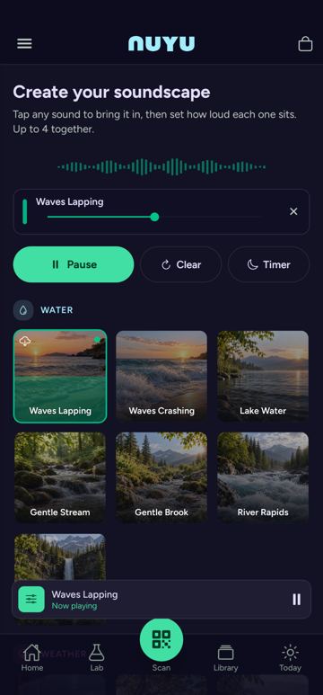 The NUYU app: soundtracks